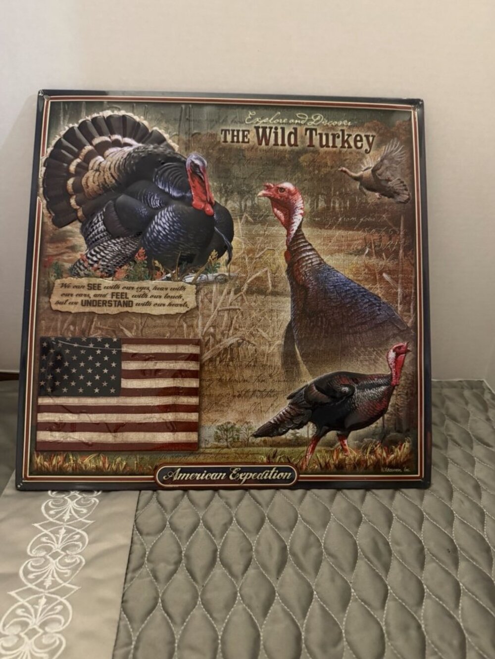 Wild Turkey American Expedition Tin Sign